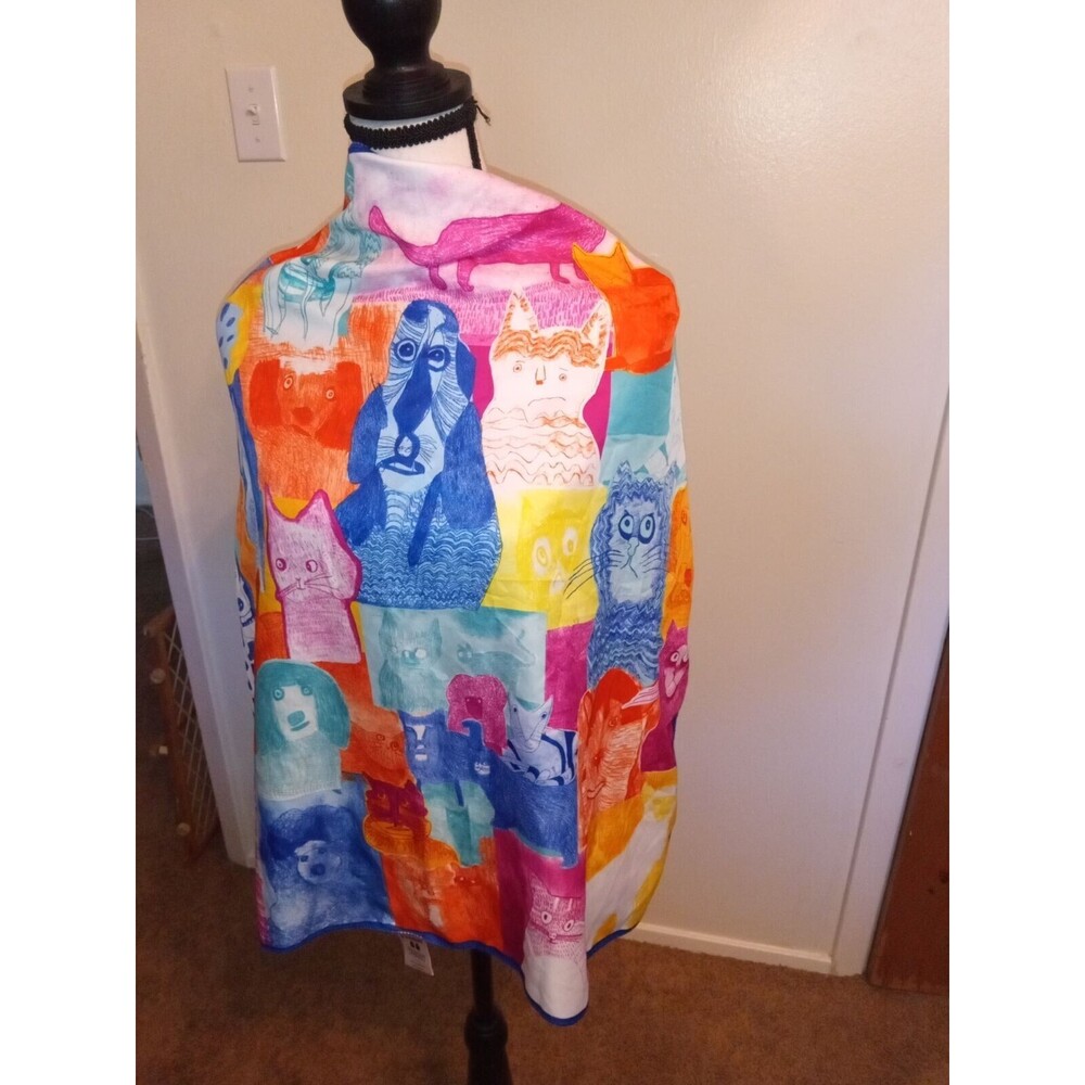 Lush Cosmetic LARGE Recycled Knot Wrap LUSH WORLD XMAS Approx 39" X 39"